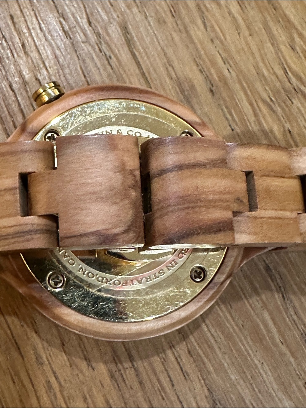 Revival Martin & Co. Olive Wood Tiger's Eye Women's Watch 37mm Quartz - Picture 12 of 13